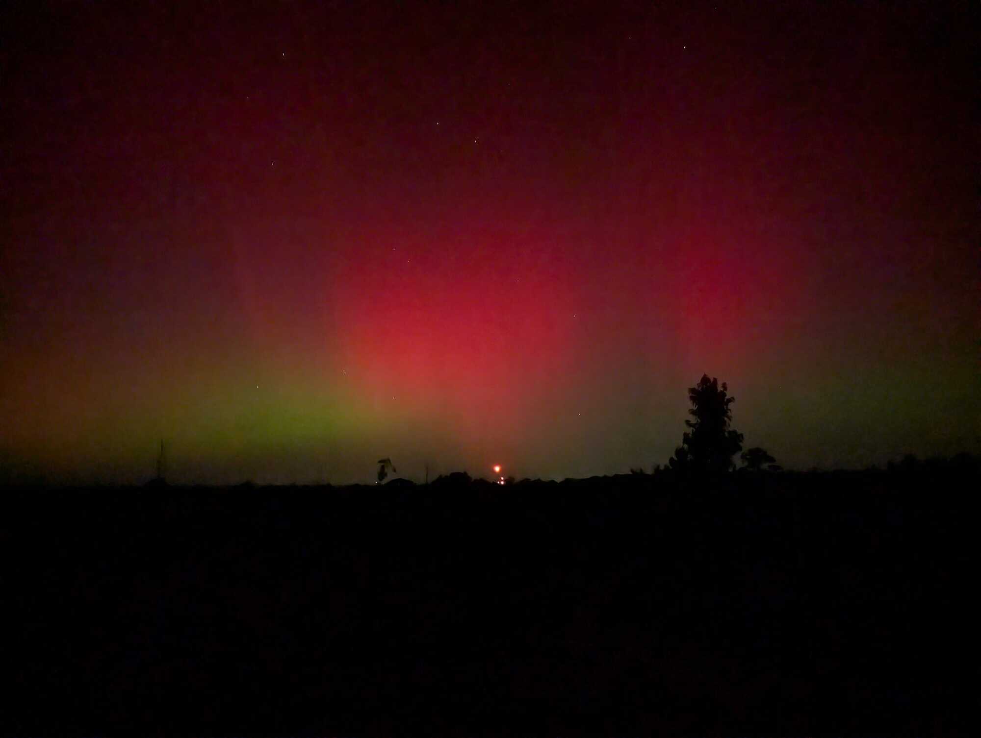 The real magic of nature: the aurora borealis illuminated the world. Photo