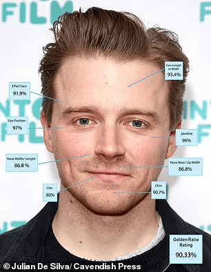 The 34-year-old British actor became the most beautiful man in the world: his face is almost perfect. Photo