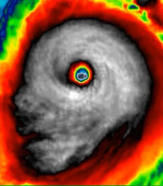 It looks like a human skull. The satellite took a creepy photo of Florida and Hurricane Milton from space