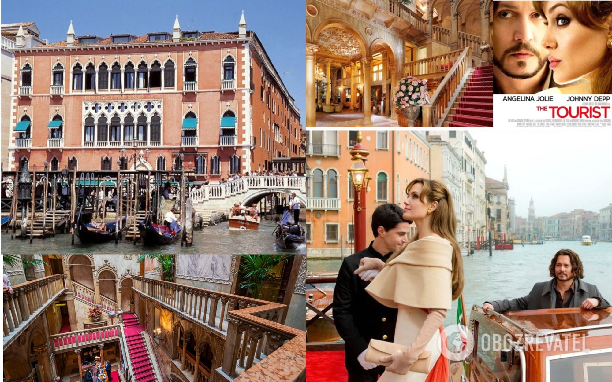 The famous movie with Jolie and Depp was filmed at the Danieli Hotel in Venice.