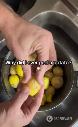 How to peel potatoes quickly: a life-changing hack