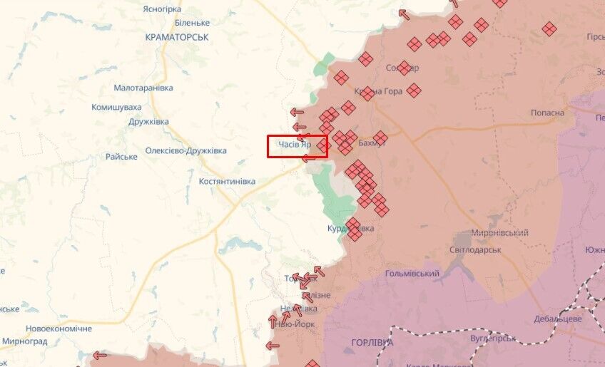 ''It tends to deteriorate'': the Armed Forces of Ukraine told about the situation in Chasiv Yar. Map