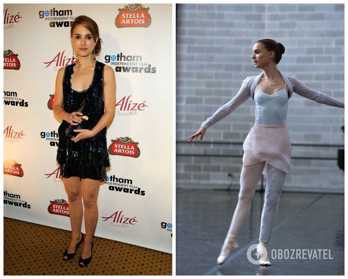 Natalie Portman lost 10 kilograms for her role in the movie Black Swan.