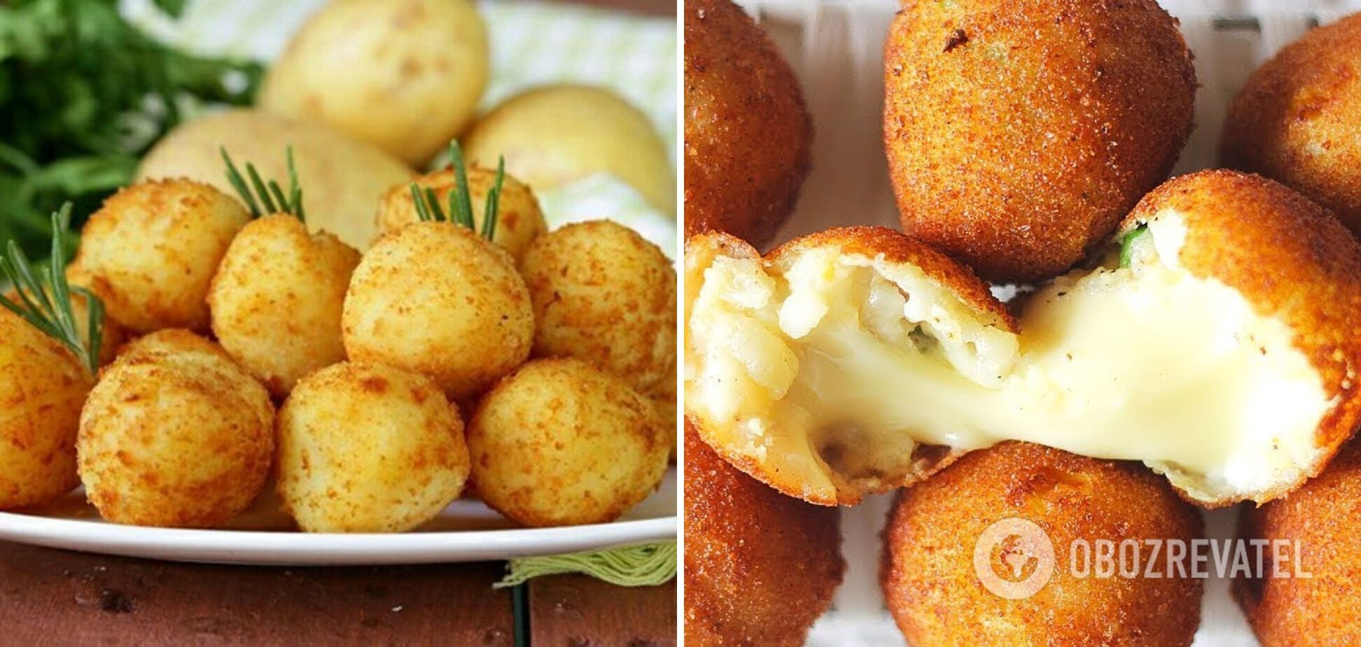 Stuffed potato balls.