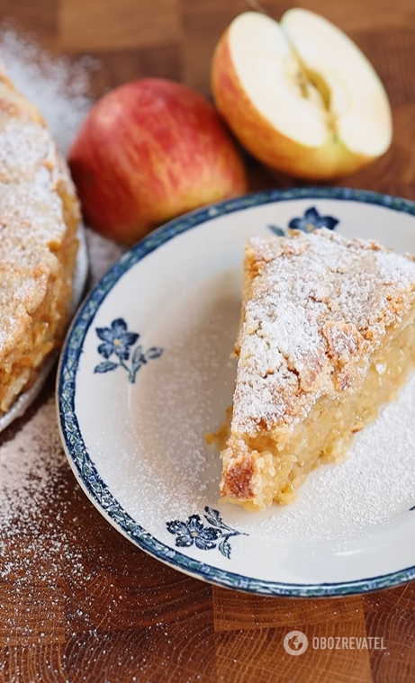 Delicious apple layer pie: be sure to cook for tea this fall