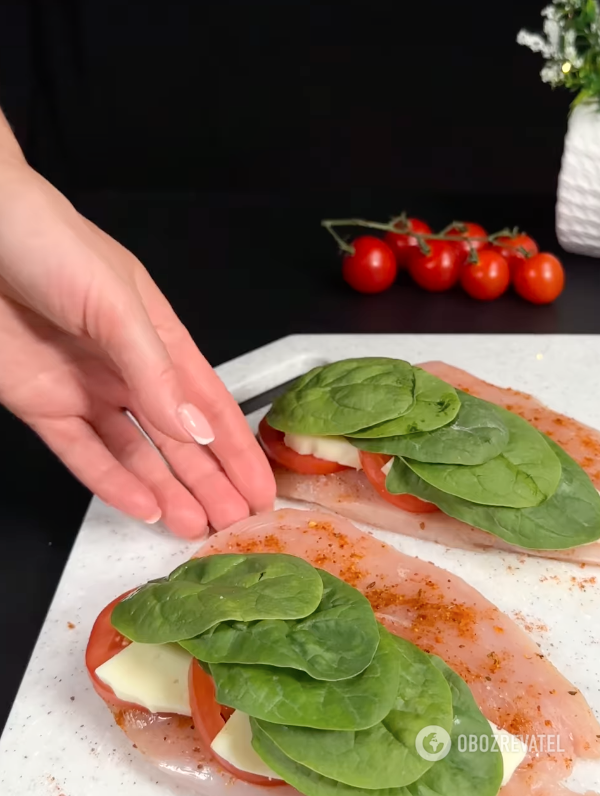 Fillet and tomatoes