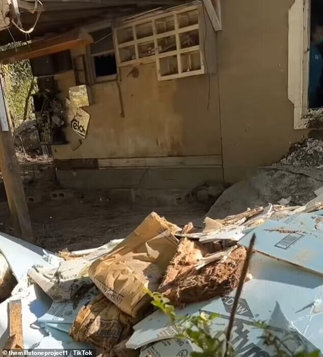 ''The earth will be destroyed.'' A biblical sign was found in the yard of a house destroyed by a hurricane in the United States