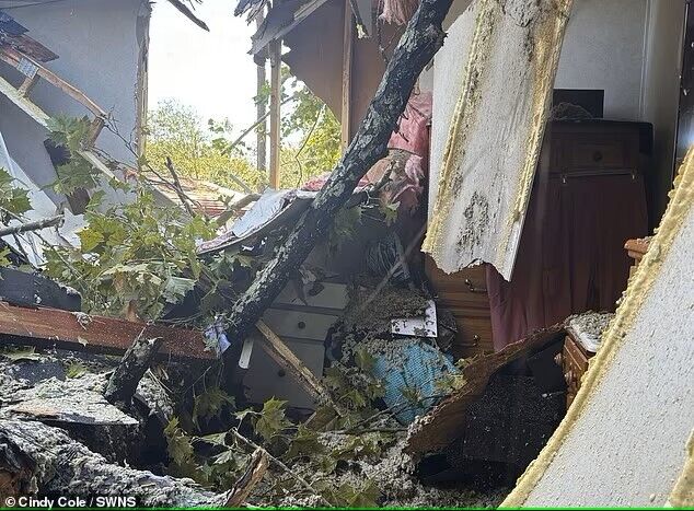 ''The earth will be destroyed.'' A biblical sign was found in the yard of a house destroyed by a hurricane in the United States