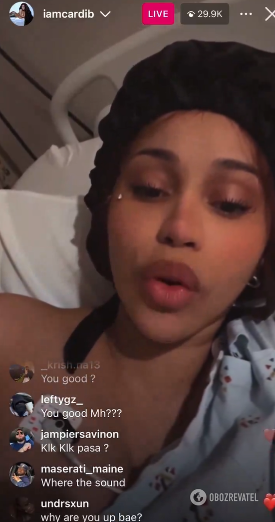 Cardi B was hospitalized before the concert: the rapper addressed her fans