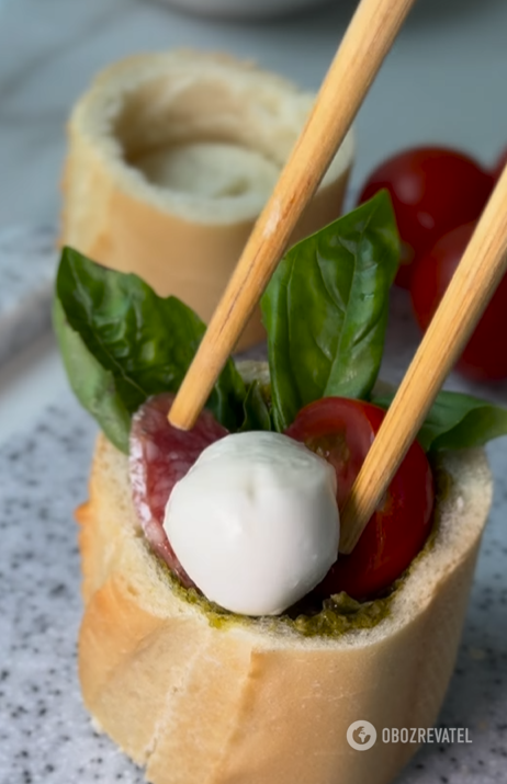 An original appetizer from an ordinary baguette: what delicious ingredients to use