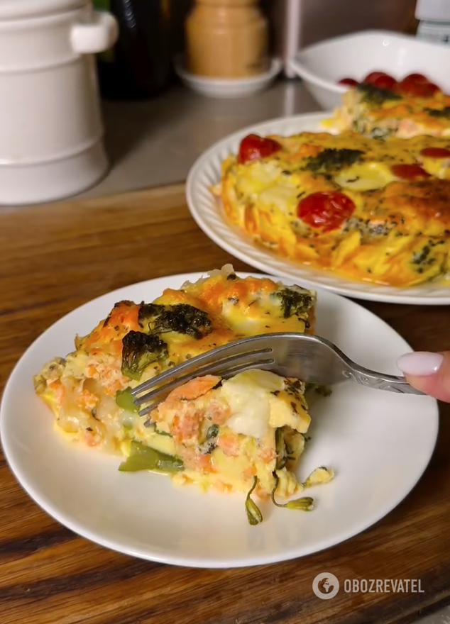 Delicious quiche.