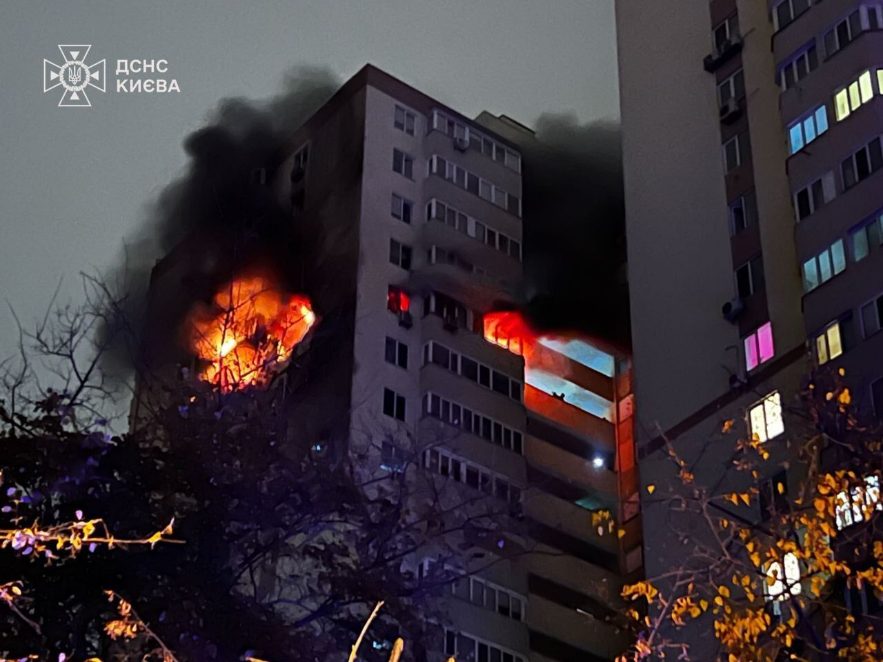 What happened in a high-rise building in Kyiv after the arrival of ''Shahed'': the SES showed a video