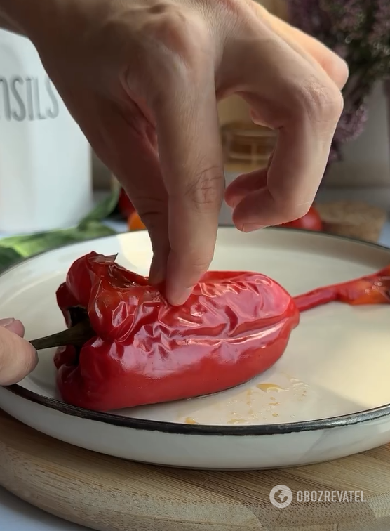 An elementary bell pepper appetizer: you can eat an hour after cooking