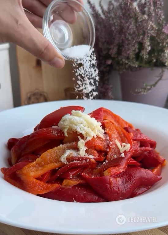 An elementary bell pepper appetizer: you can eat an hour after cooking