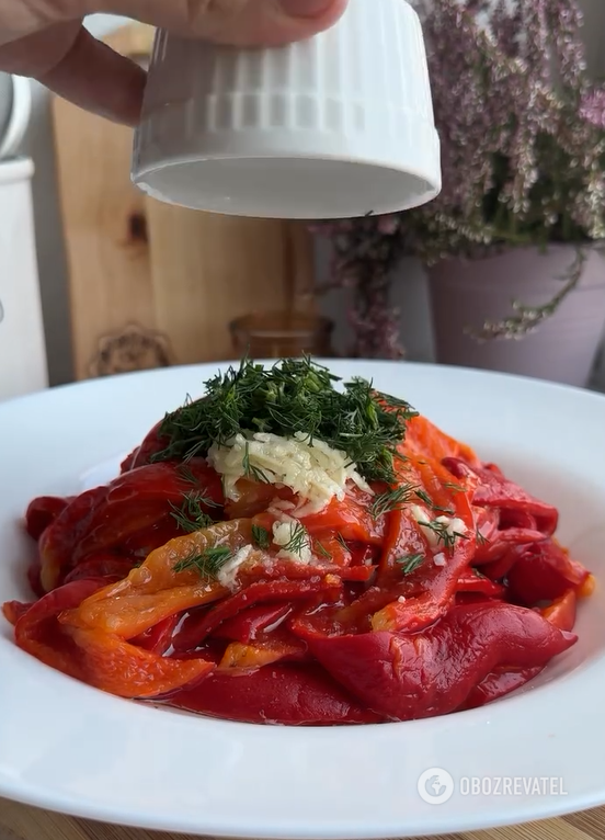 An elementary bell pepper appetizer: you can eat an hour after cooking