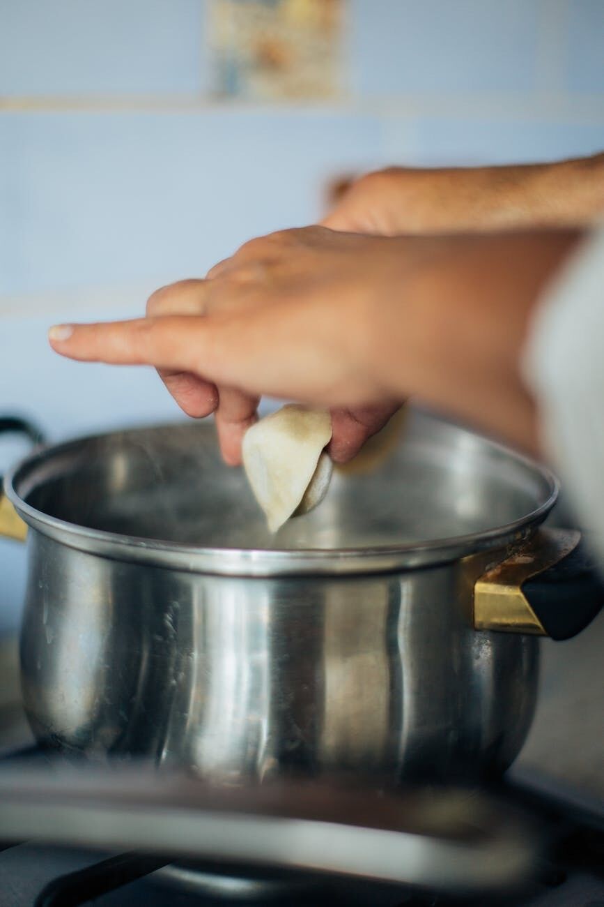 The process of cooking dumplings