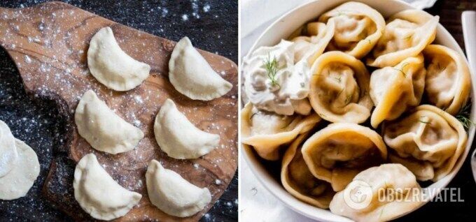 Dumplings made from lean dough