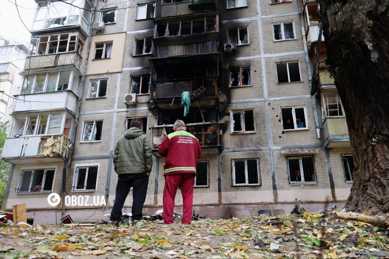 Apartments on several floors burned down, a child was among the victims: the consequences of another Russian attack on Kyiv. Photos and video