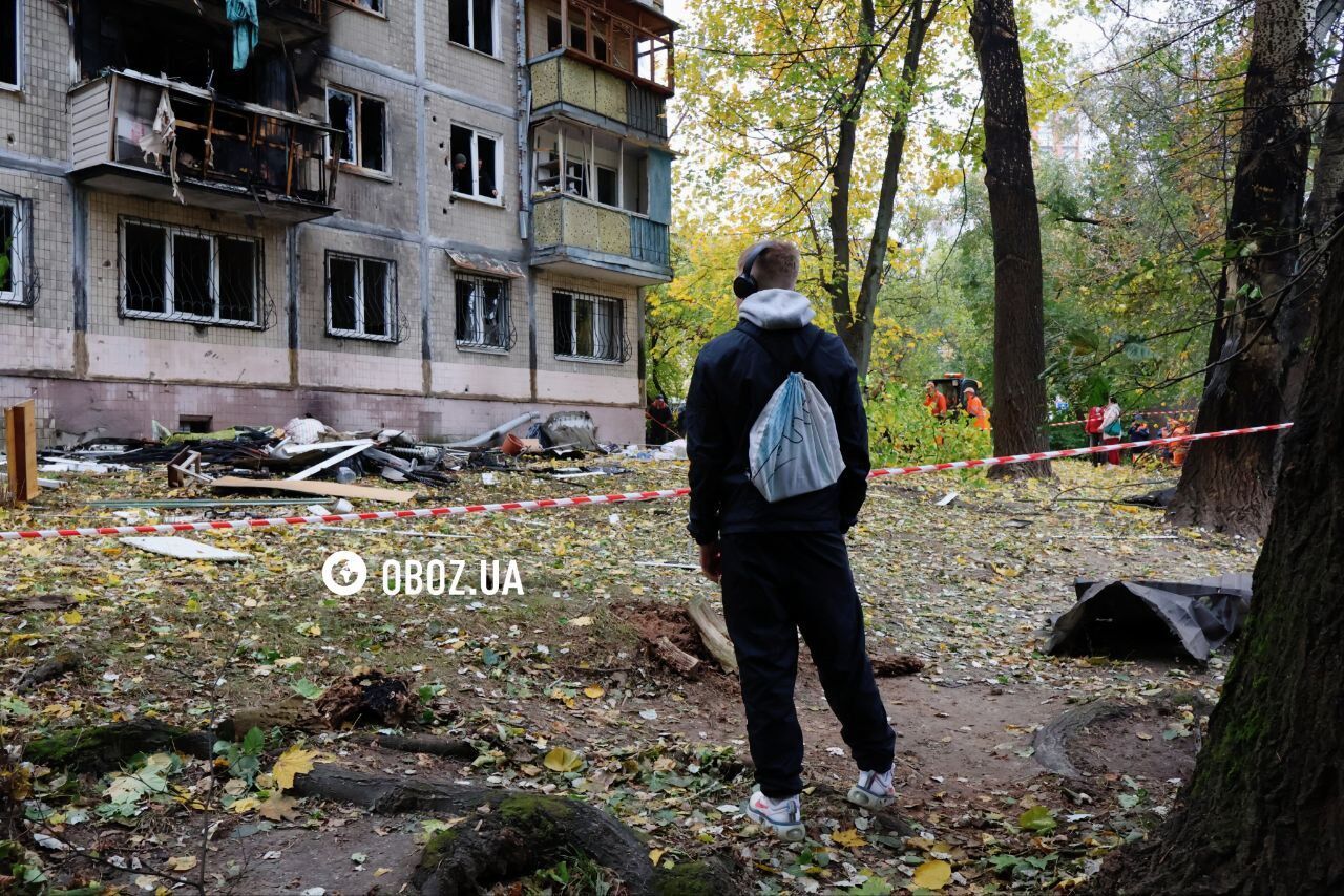 Apartments on several floors burned down, a child was among the victims: the consequences of another Russian attack on Kyiv. Photos and video