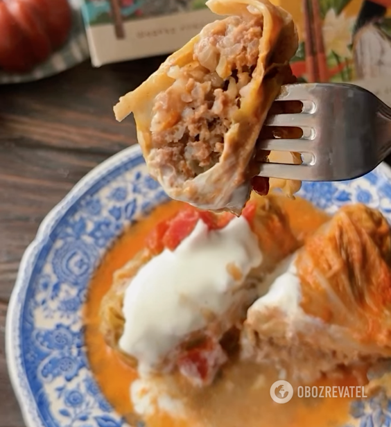 Delicious stuffed cabbage rolls