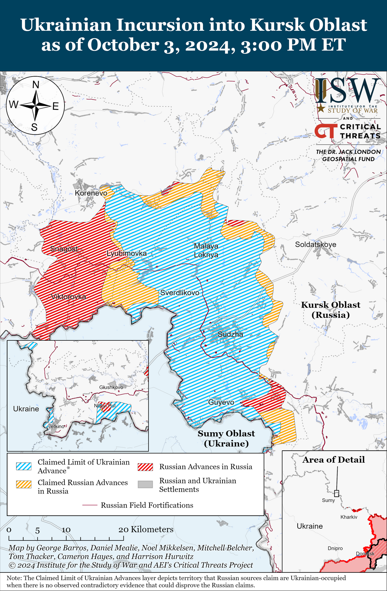 Ukraińskie Siły Zbrojne próbują przebić się przez pozycje wroga w pobliżu miejscowości Nowy Put w obwodzie kurskim: ISW relacjonuje przebieg walk. Mapa