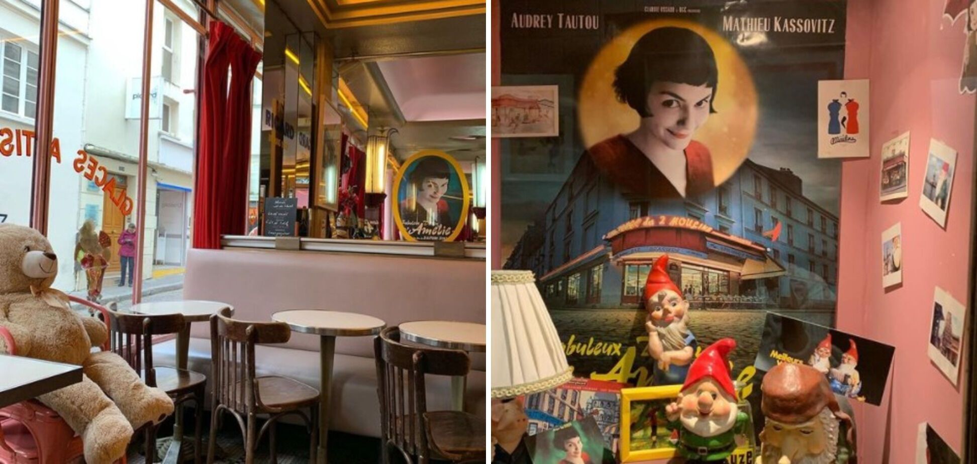 A coffee shop where the Amelie movie was filmed.