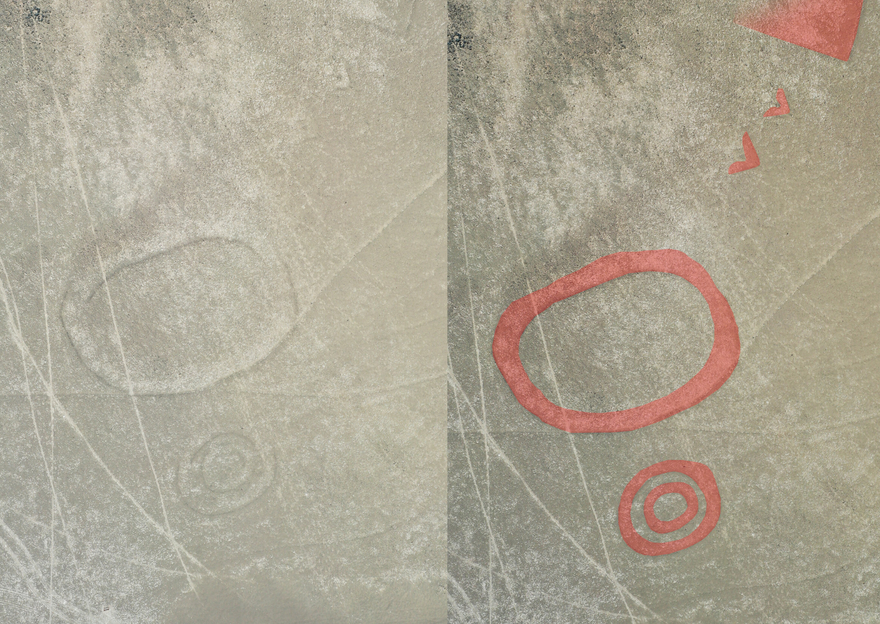 In the Atacama Desert, racing cars and motorcycles destroyed 1000-year-old geoglyphs. Photos from a bird's eye view