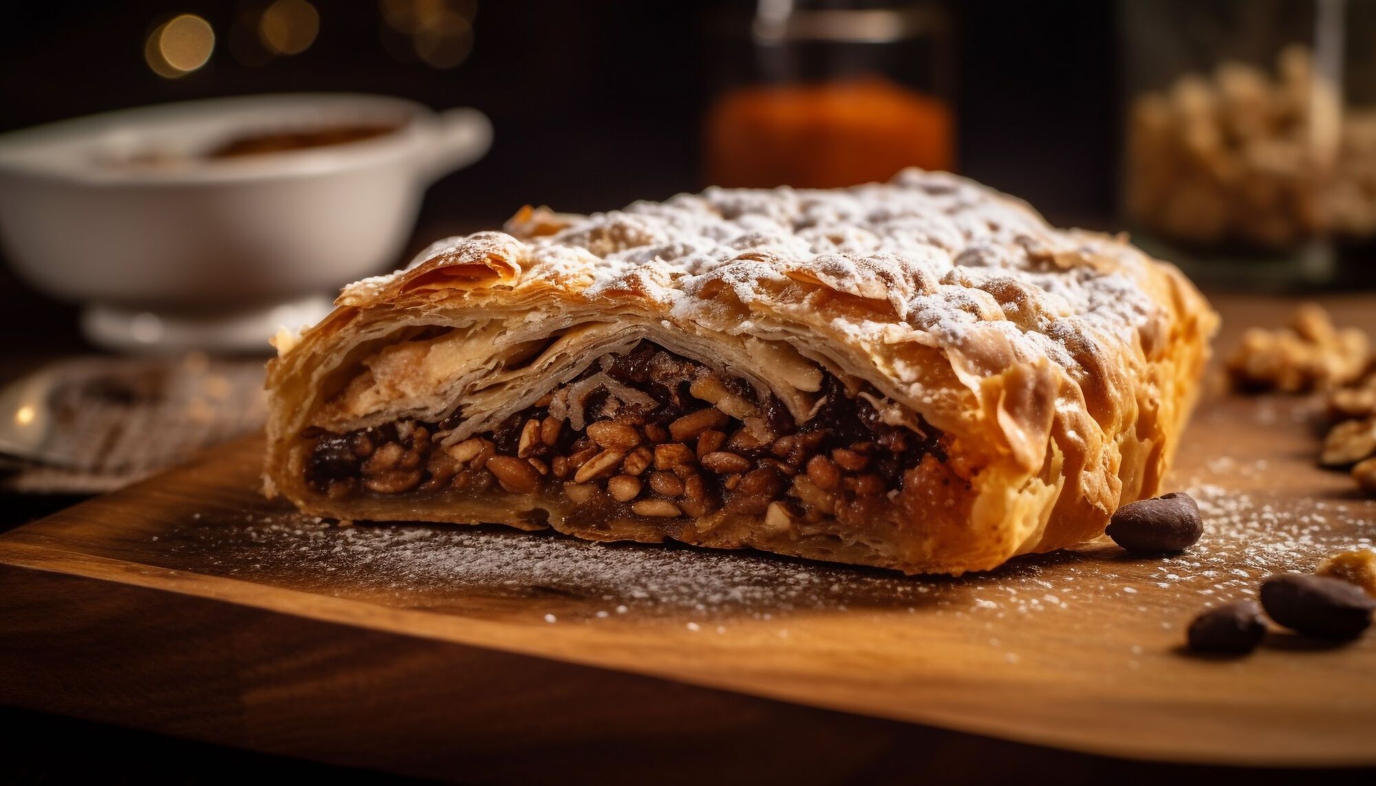 Lazy strudel made from phyllo dough: a delicious recipe for every day