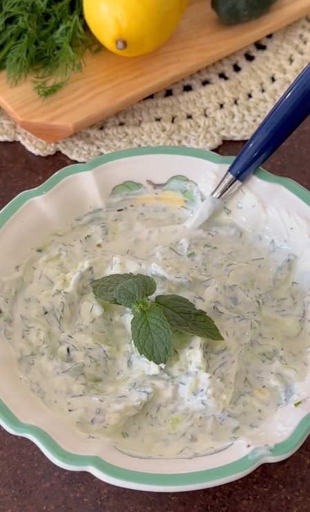 The most popular Greek Tzatziki sauce: perfectly complements any of your dishes