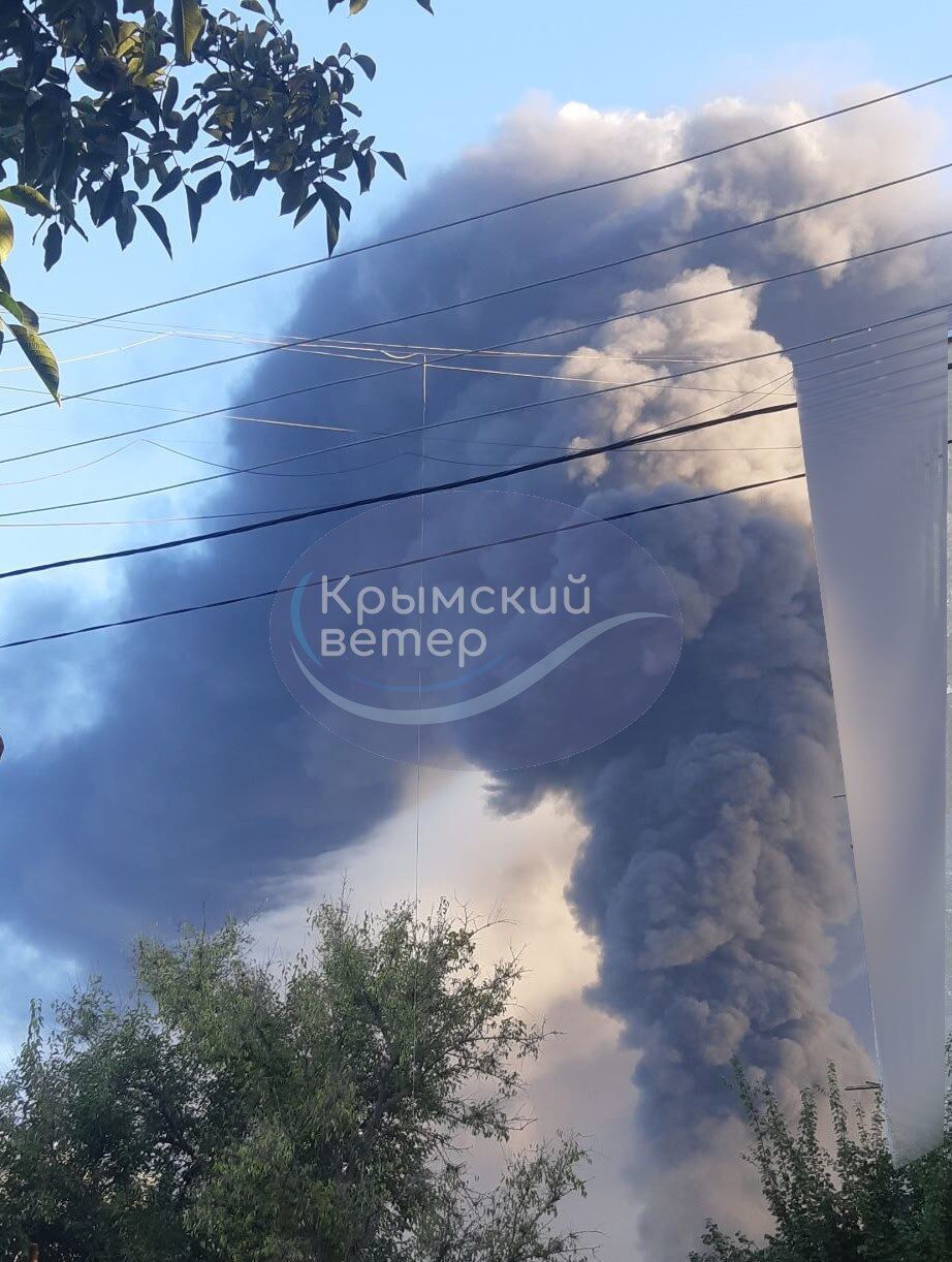 The smoke column can be seen from afar: satellite images of the burning oil depot in Feodosia appeared online