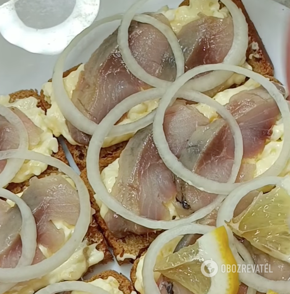 Herring sandwiches.