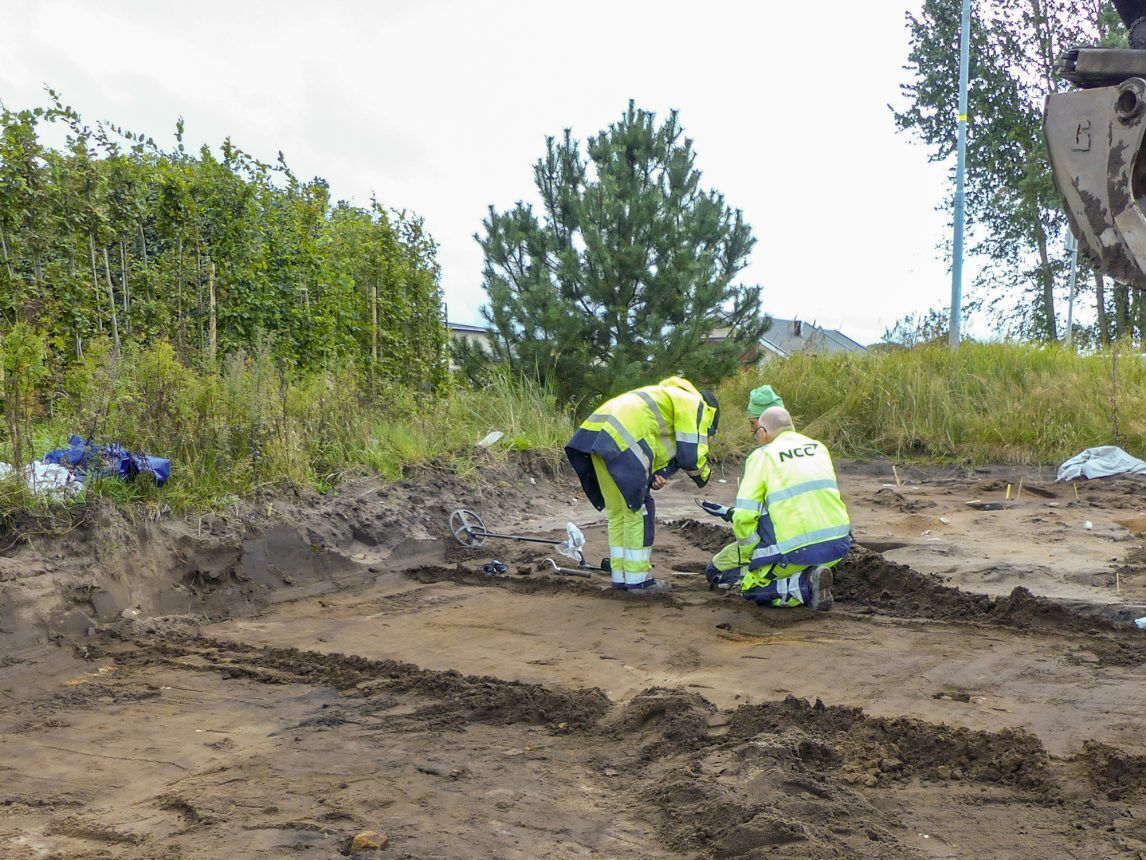 A 1,200-year-old Viking cemetery with burials on ''stone ships'' was found in Sweden. Photo