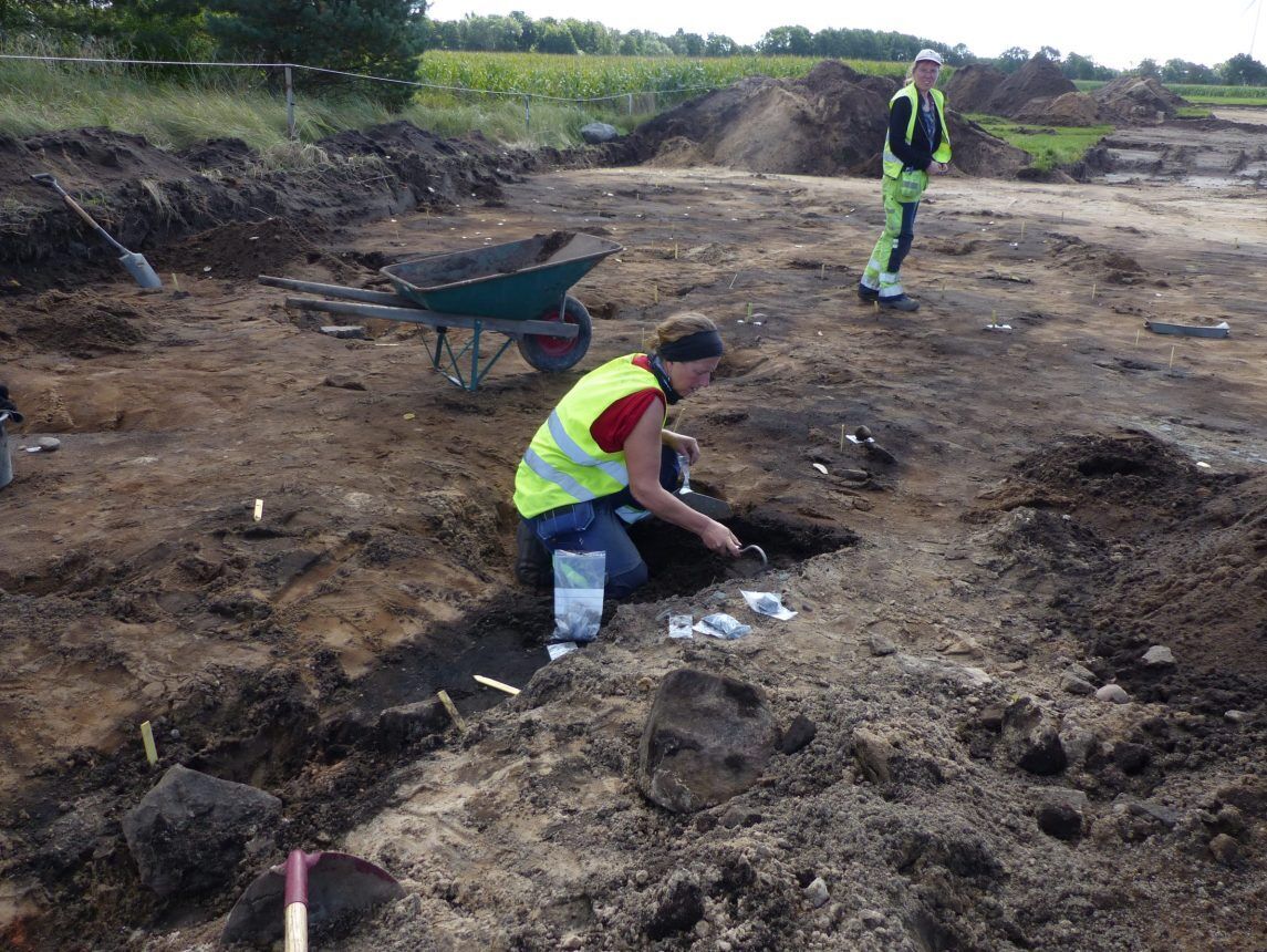 A 1,200-year-old Viking cemetery with burials on ''stone ships'' was found in Sweden. Photo