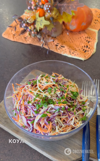 Delicious ''Coleslaw'' cabbage salad: you can wrap it in pita bread or put it on a burger