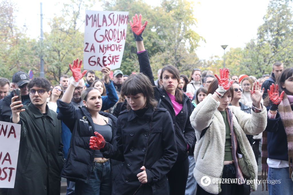 Protest in the center of Belgrade on November 3, 2024