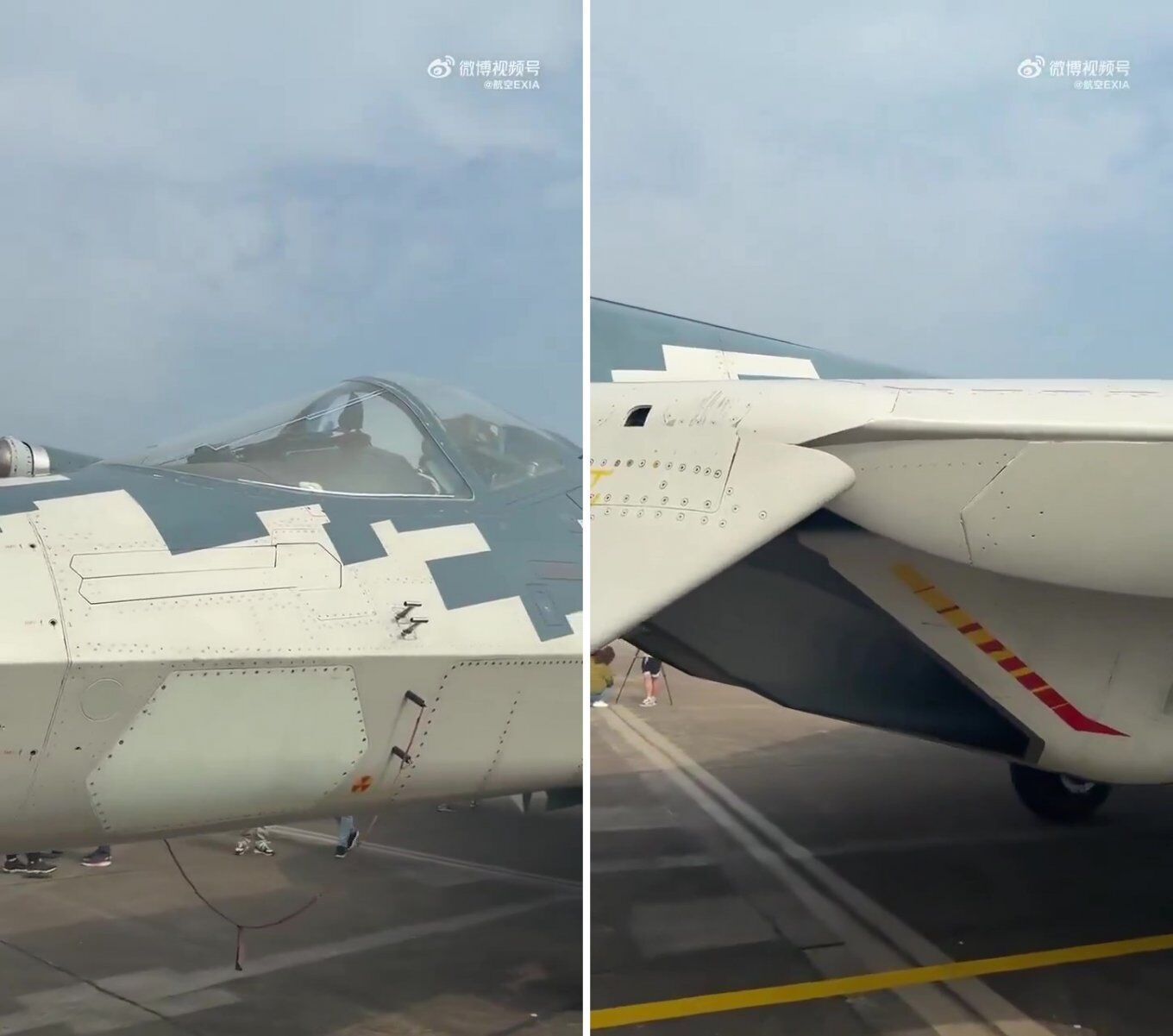 A flying box with bolts of different types: the Chinese showed the Russian Su-57 up close for the first time. Photos and videos