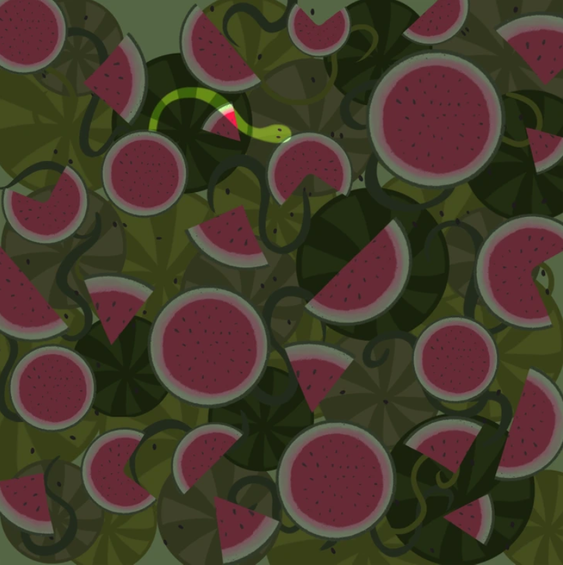 Only people with perfect eyesight will spot the snake among watermelons: test yourself