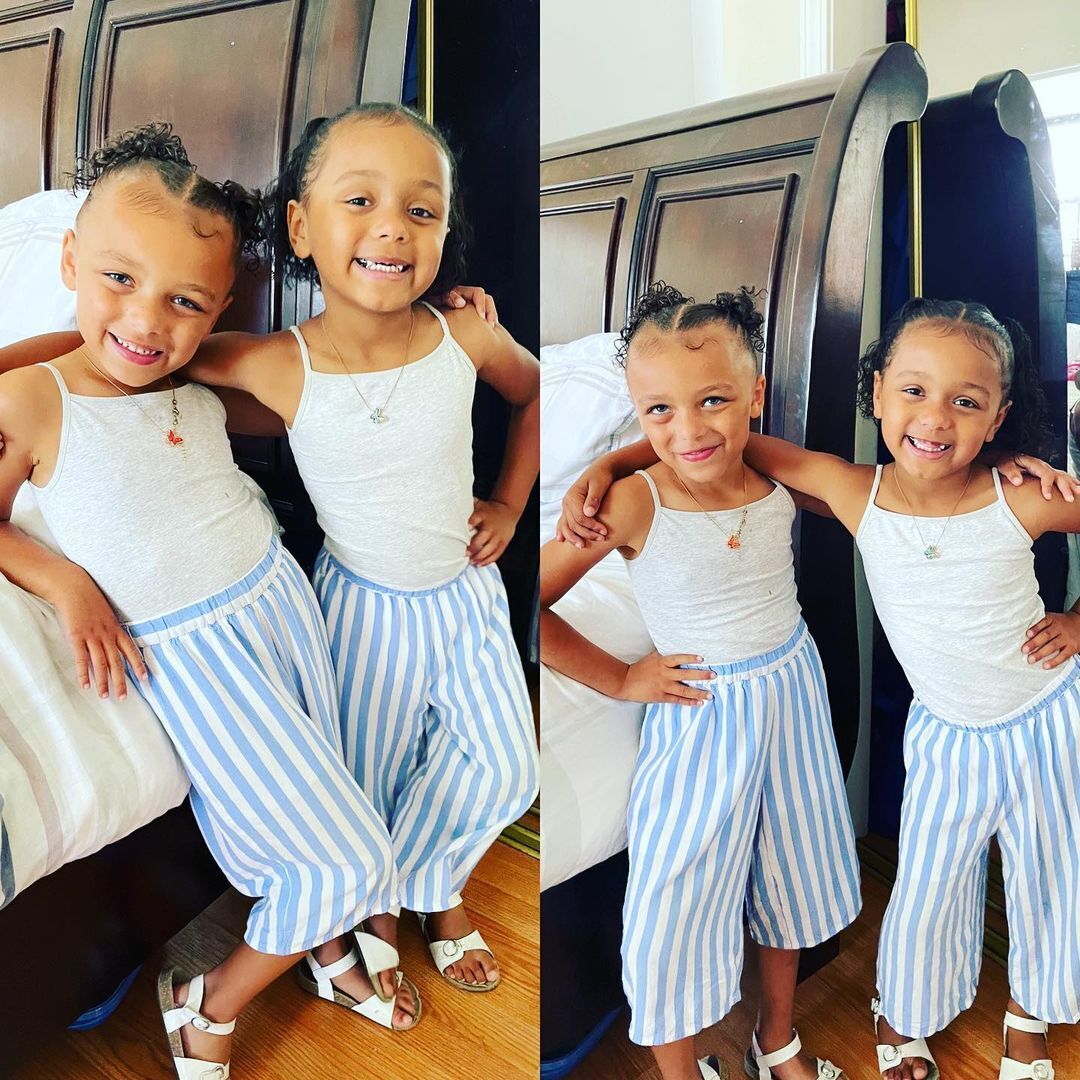 What the twins from the United States, who were born with different skin colors, look like today. Photo of 7-year-old Kalani and Jarani