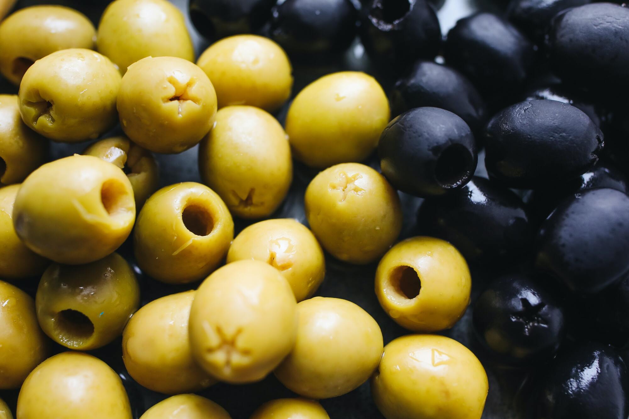 Olives and black olives