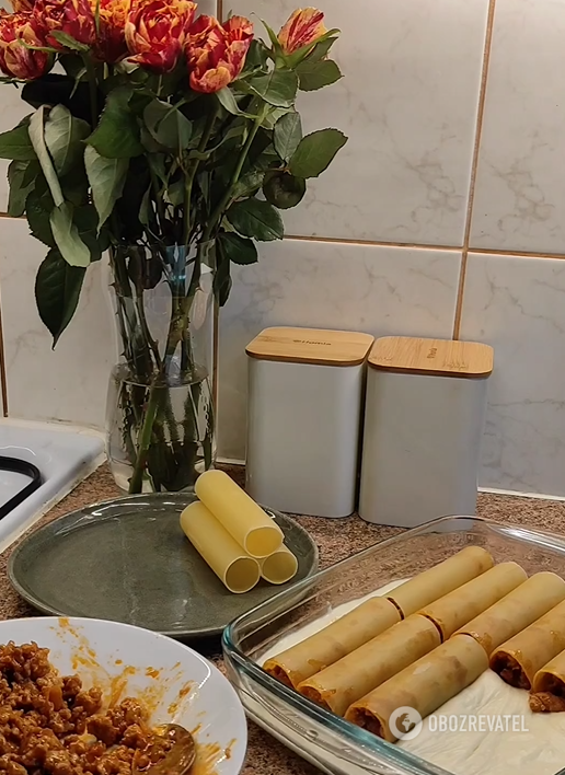 Minced cannelloni for a hearty lunch: tastier than the usual navy pasta