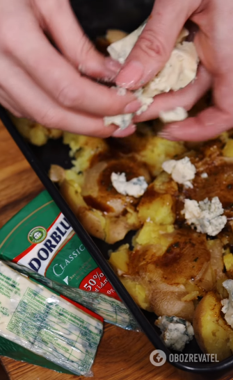 Pressed potatoes with Dor Blue cheese: a unique taste of a familiar dish