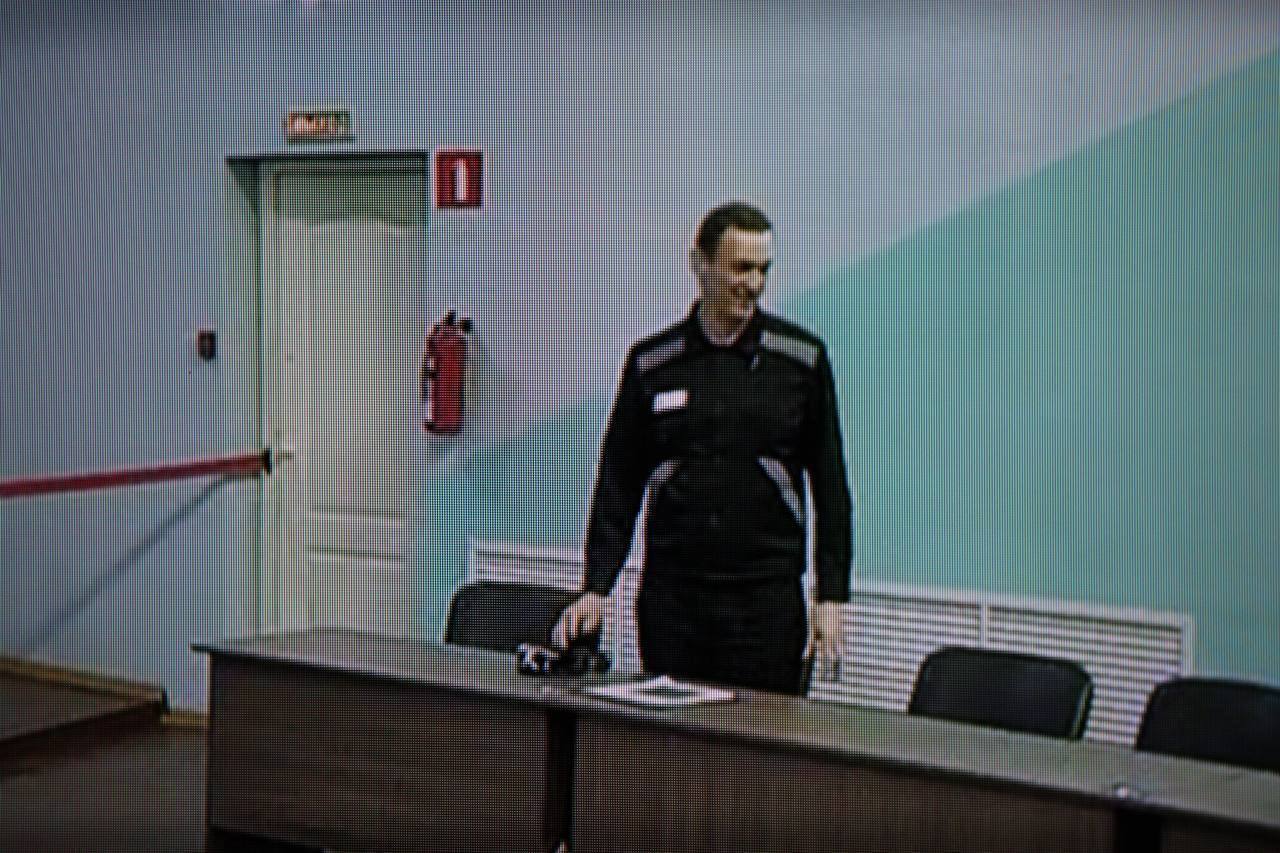 Navalny at one of the court hearings