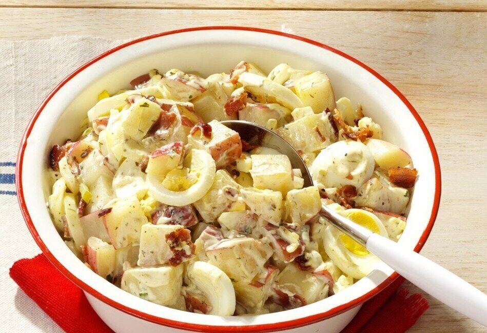 Boiled potatoes salad