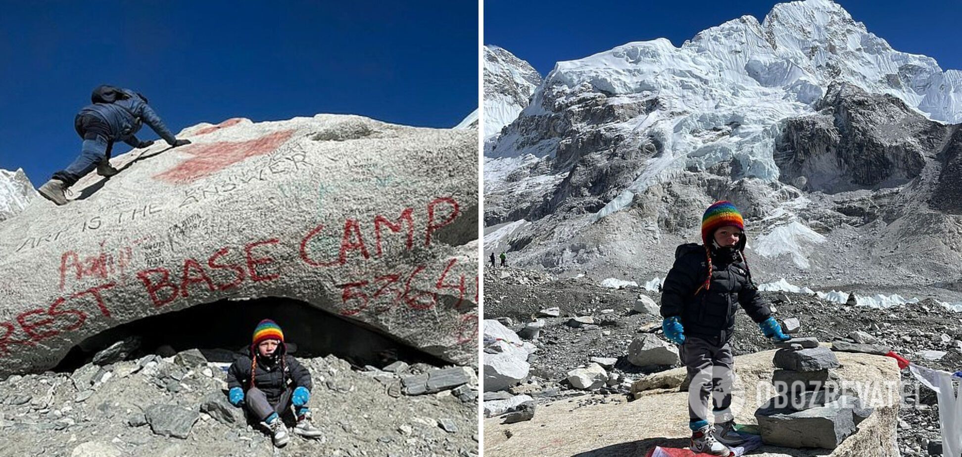 New record: A two-year-old boy from the UK became the youngest child in the world to climb Mount Everest