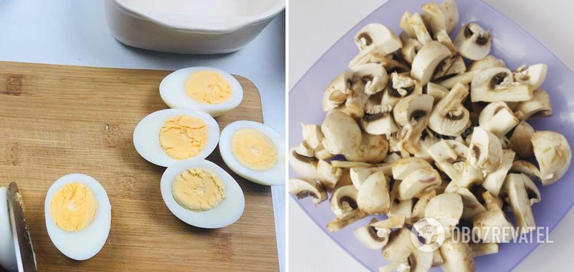 Mushroom filling for eggs