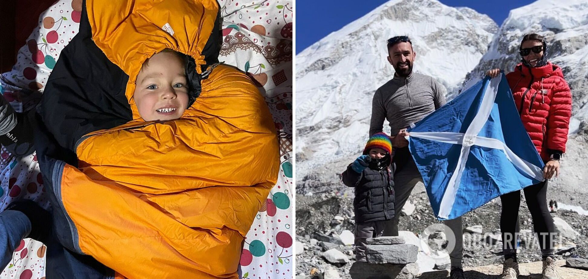 New record: A two-year-old boy from the UK became the youngest child in the world to climb Mount Everest