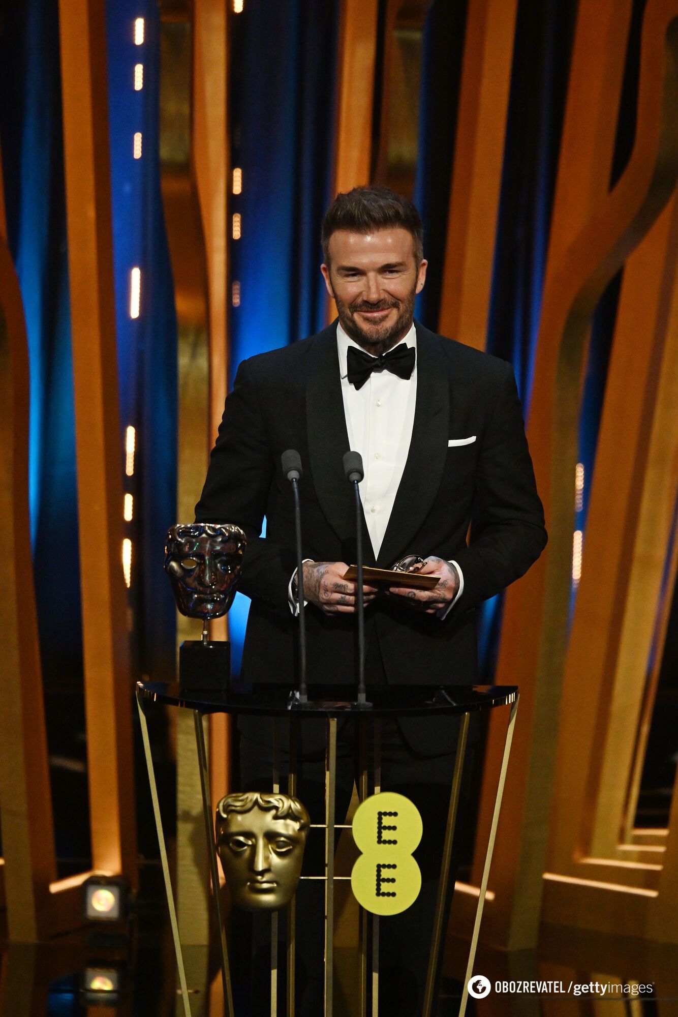 David Beckham enraged the British around the world by saying one word from the BAFTA stage