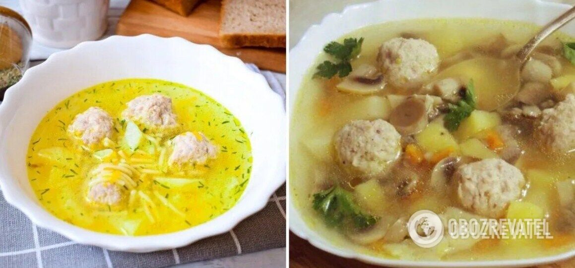 Soup with meatballs in a new way