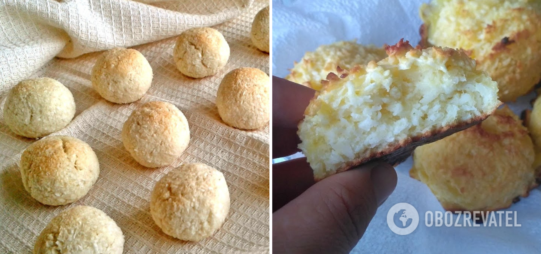 Homemade coconut cookies in 20 minutes