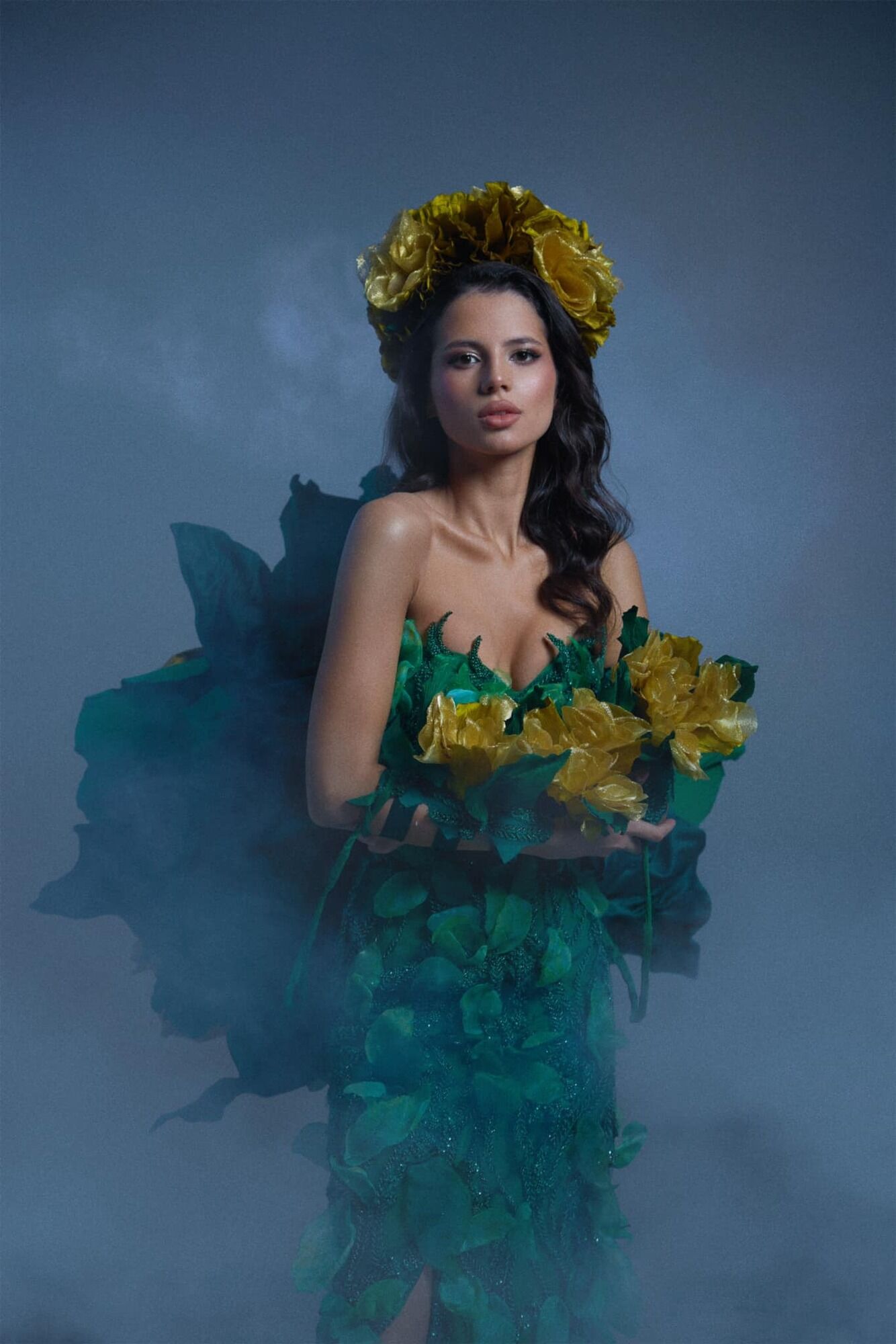 Ukrainian woman presents national costume for Miss World 2023: what does ''Forest Song'' symbolize, created under fire in Kharkiv